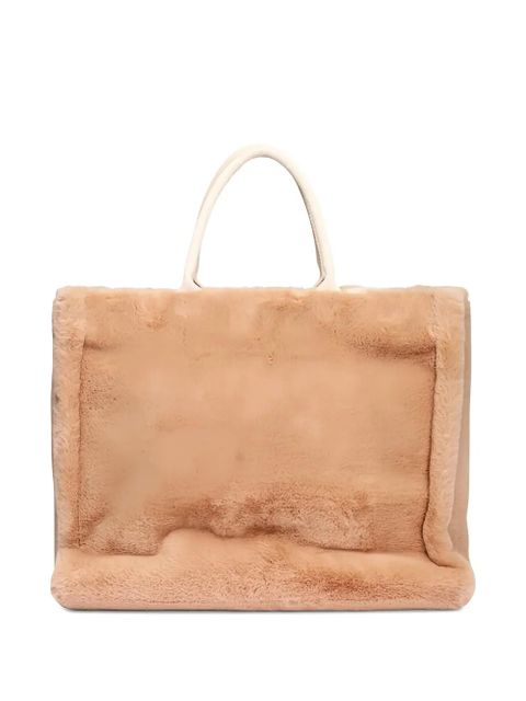 Marni faux-fur tote bag - Neutrals - zdjęcie produktu nr 2