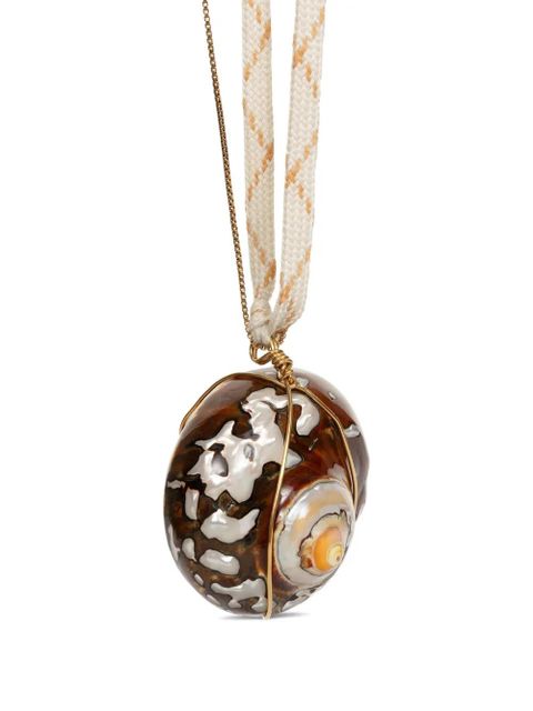 DRIES VAN NOTEN shell-charm necklace - Gold
