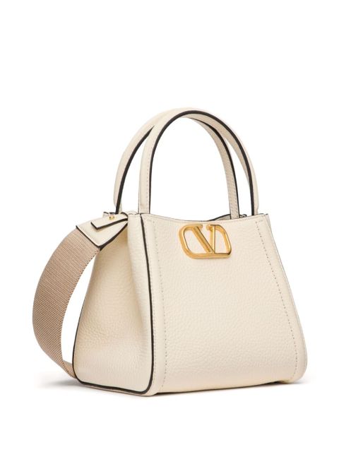 Valentino Garavani small Alltime leather tote bag - Neutrals - zdjęcie produktu nr 2