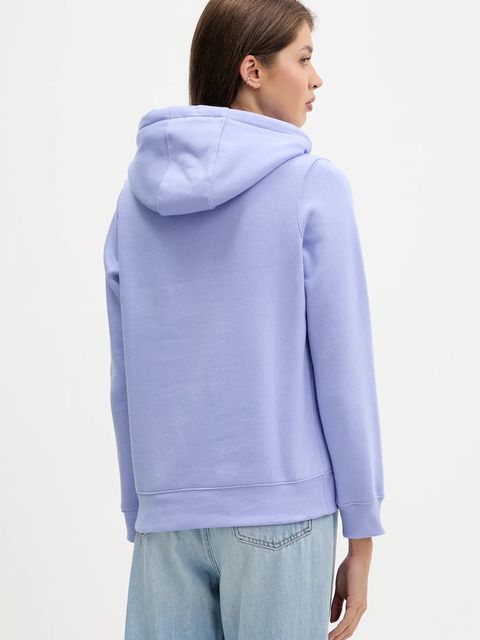 Tommy Jeans bluza damska kolor zielony z kapturem gładka DW0DW19958