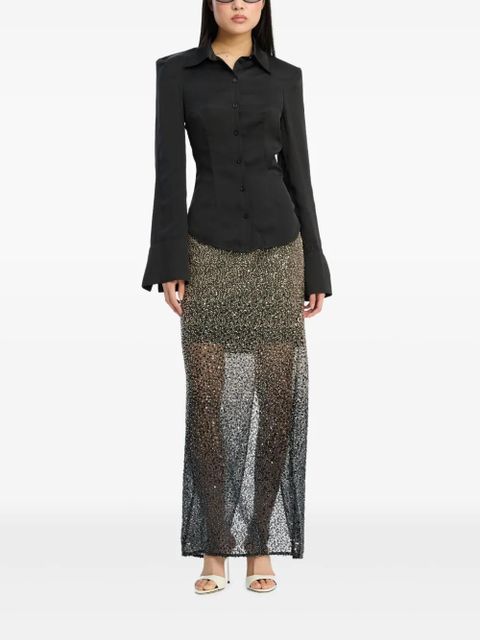 ROTATE BIRGER CHRISTENSEN beaded maxi skirt - Black - zdjęcie produktu nr 2