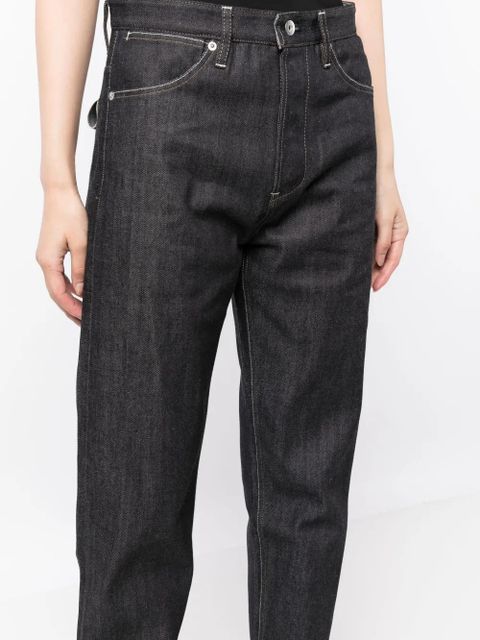 Jil Sander contrast-stitching cotton jeans - Blue