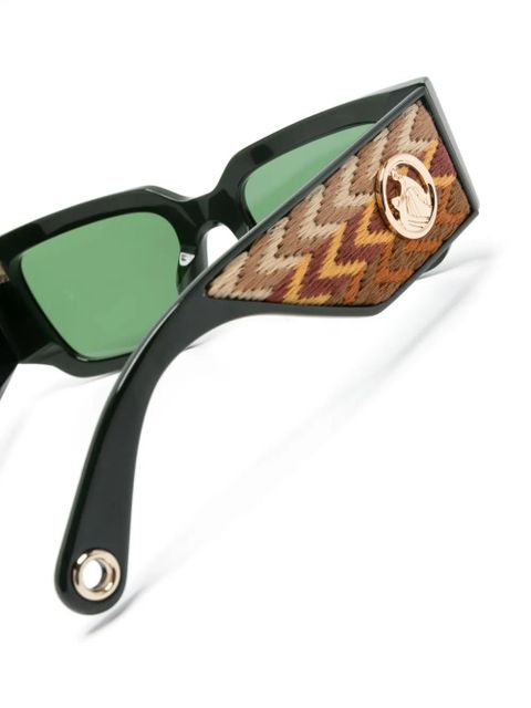 Lanvin Curb rectangle-frame sunglasses - Green