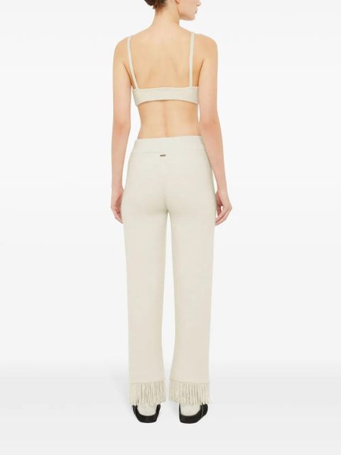 Alanui Finest fringe-detail trousers - White