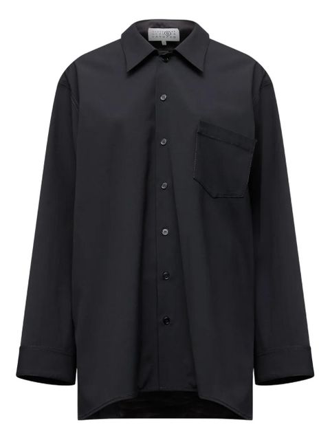 MM6 Maison Margiela long-sleeve shirt dress - Black - zdjęcie produktu nr 1