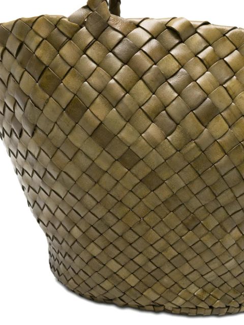 DRAGON DIFFUSION Egola woven tote bag - Green