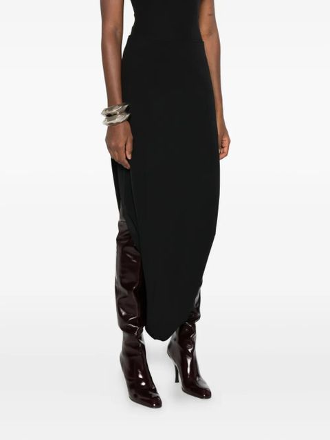 Jean Paul Gaultier asymmetric midi skirt - Black