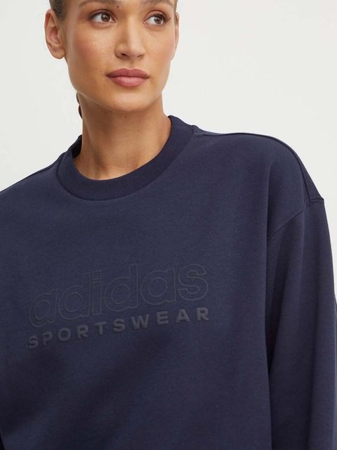 adidas bluza All SZN damska kolor granatowy z nadrukiem IW1063