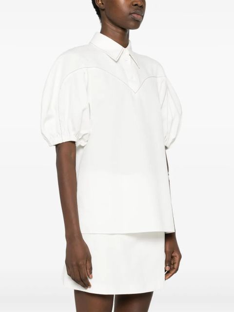 Chloé Oberteil patterned-jacquard blouse - White