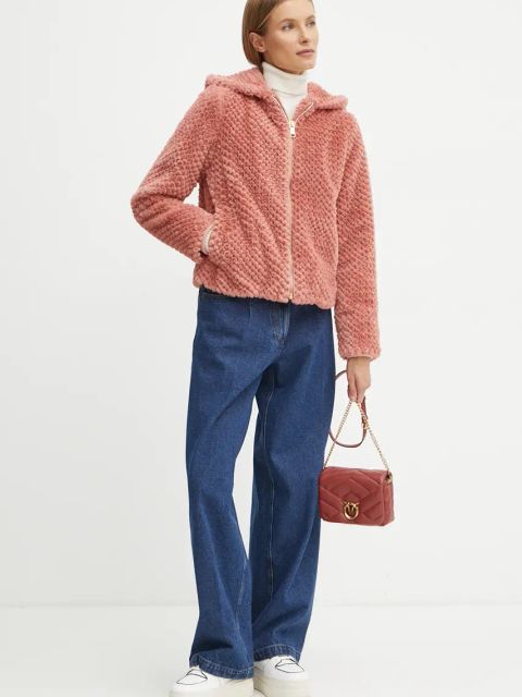 Pinko torebka skórzana kolor brązowy