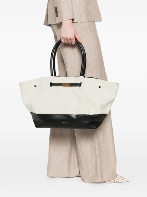 DeMellier New York canvas leather tote bag - Neutrals - zdjęcie produktu nr 2