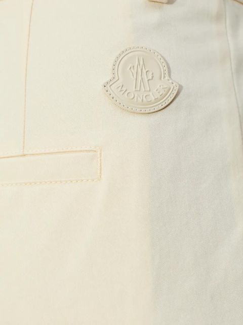 Moncler logo-patch trousers - Neutrals