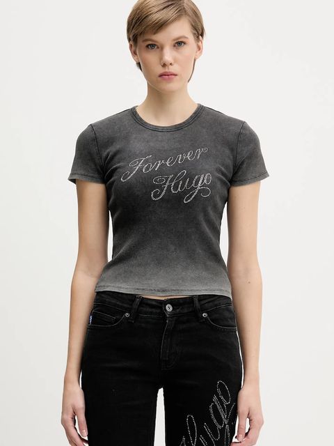 Hugo Blue t-shirt damski kolor szary 50546936 - zdjęcie produktu nr 1