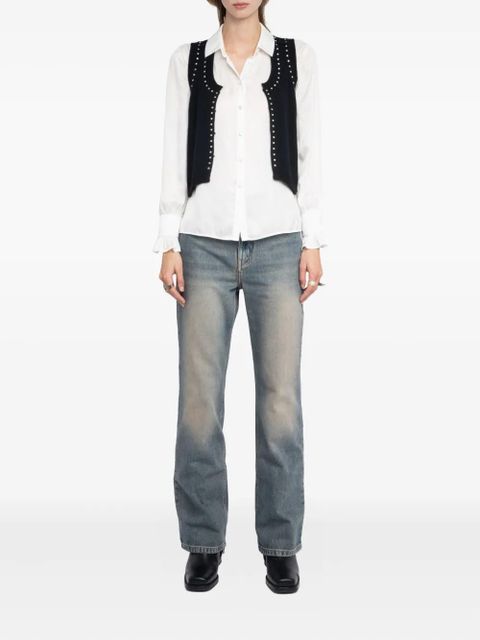 Zadig&Voltaire embellished v-neck knit vest - Black