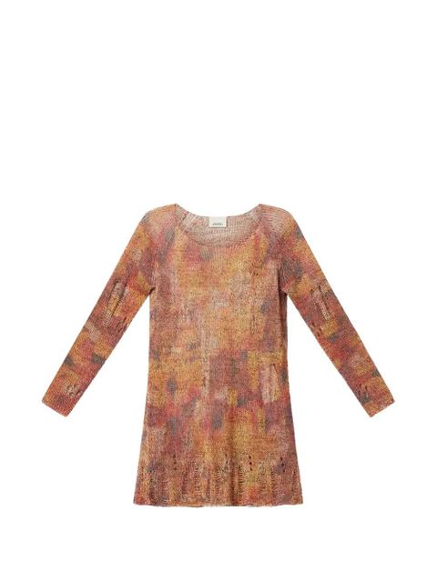 ISABEL MARANT open-knit mini dress - Orange - zdjęcie produktu nr 1