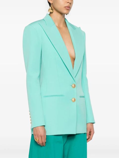 Balmain virgin wool single-breasted blazer - Blue - zdjęcie produktu nr 2