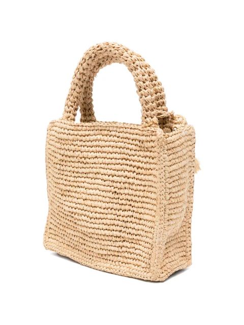 MC2 Saint Barth embroidered raffia tote bag - Neutrals - zdjęcie produktu nr 2