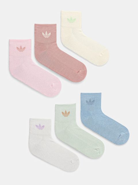 adidas Originals skarpetki 6-pack damskie kolor różowy JV8602