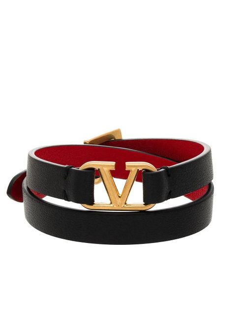 Valentino Garavani VLogo double-strap bracelet - Black