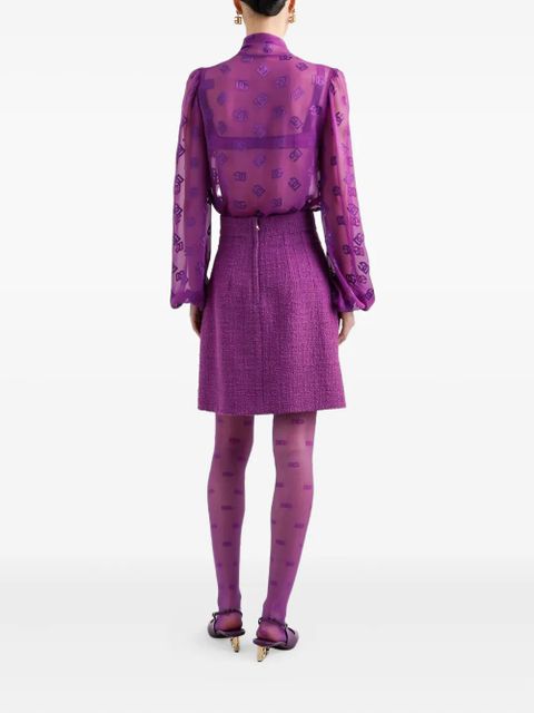 Dolce & Gabbana DNA DG logo-jacquard shirt - Purple