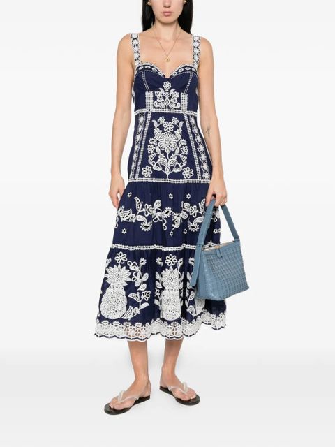 FARM Rio Richelieu midi dress - Blue - zdjęcie produktu nr 2