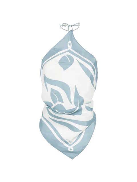 SIR. Lilou printed scarf top - White - zdjęcie produktu nr 1