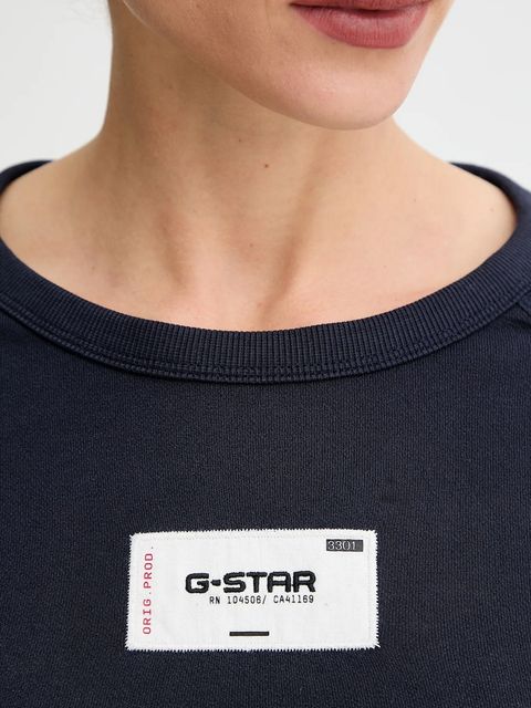 G-Star longsleeve bawełniany kolor granatowy D27740.D961
