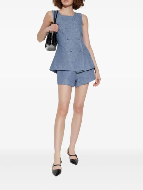 Posse double-breasted sleeveless waistcoat - Blue