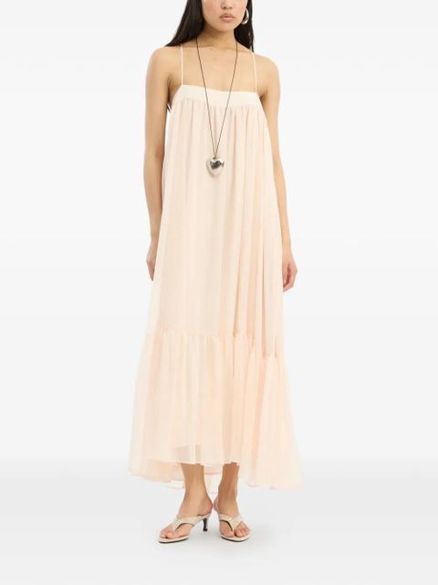 ROTATE BIRGER CHRISTENSEN chiffon A-line midi dress - Neutrals - zdjęcie produktu nr 2