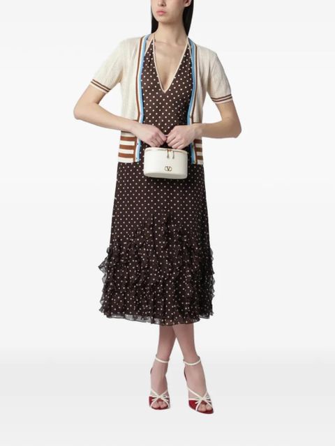 Valentino Garavani polka-dot ruffled skirt - Brown