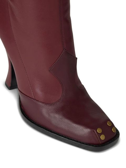 ETRO 105mm high-heeled studded boots - Red