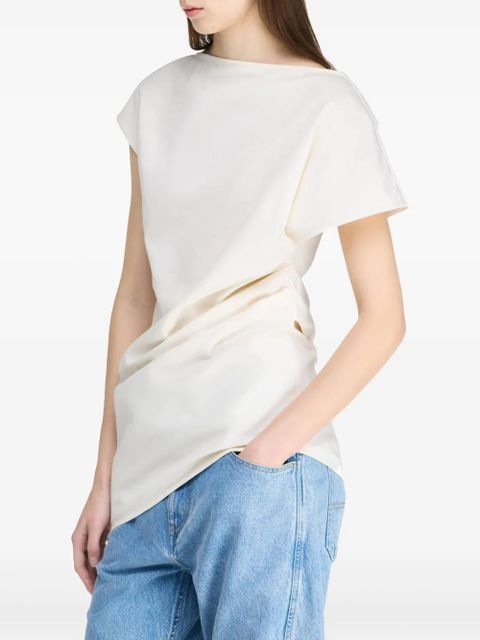 JW Anderson asymmetric draped top - White