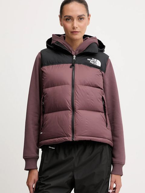 The North Face bezrękawnik puchowy 1996 Retro Nuptse kolor bordowy zimowy NF0A3XEPCAI1 - zdjęcie produktu nr 1