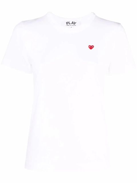 Comme Des Garçons Play logo-patch cotton T-shirt - White - zdjęcie produktu nr 2