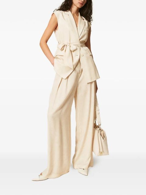 TWINSET sleeveless belted waistcoat - Neutrals - zdjęcie produktu nr 2