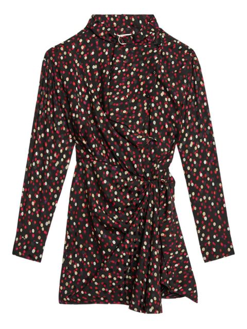 ISABEL MARANT polka-dot wrap dress - Black - zdjęcie produktu nr 1