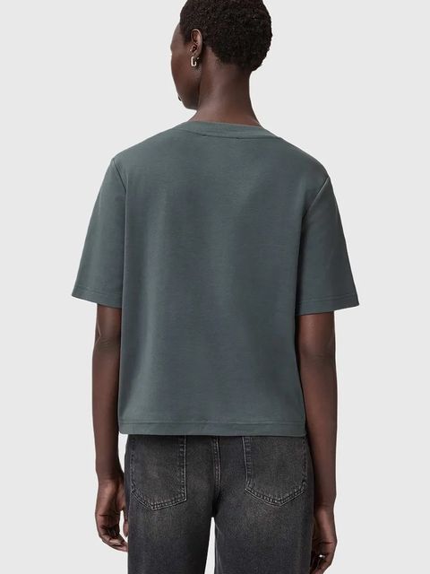 AllSaints t-shirt bawełniany damski kolor szary W220JC - zdjęcie produktu nr 2