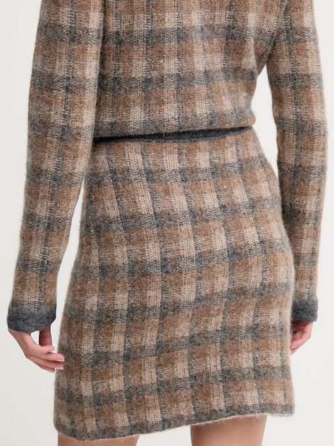 Joop! spódnica z dodatkiem wełny kolor brązowy midi ołówkowa 30048472