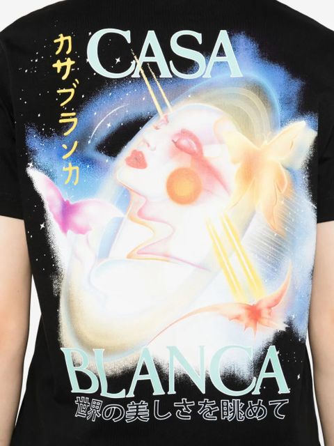 Casablanca logo-print T-shirt - Black