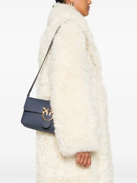 PINKO Love Birds leather satchel - Blue - zdjęcie produktu nr 2