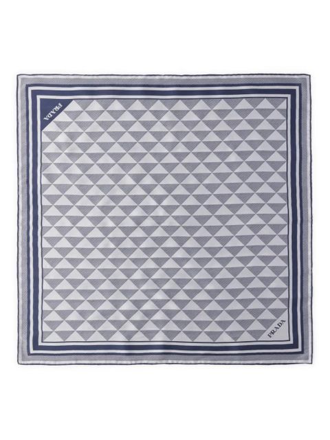 Prada printed silk scarf - Blue