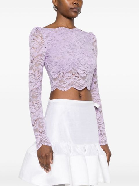 Rabanne lace crop top - Purple