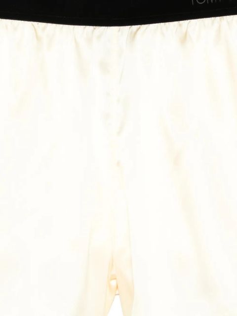 TOM FORD elasticated-waistband pajama shorts - Yellow - zdjęcie produktu nr 2