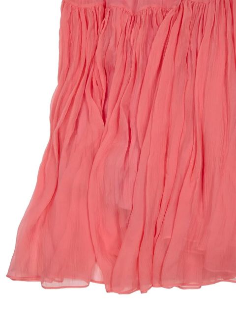 Gucci halterneck tiered maxi dress - Pink