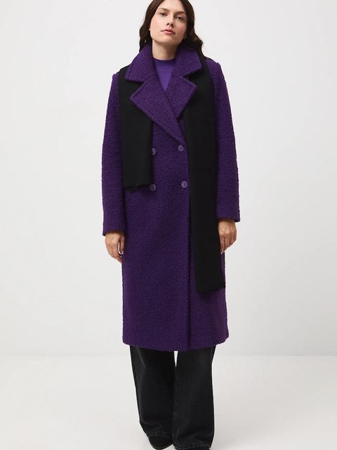 Medicine płaszcz damski kolor fioletowy