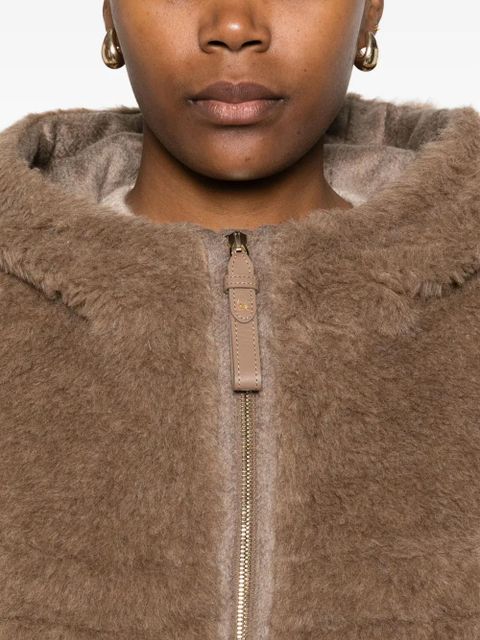 Max Mara hooded zip-up jacket - Brown