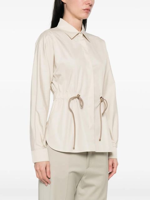 Max Mara drawstring-waist shirt - Neutrals