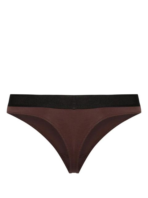 TOM FORD logo-jacquard thong - Brown - zdjęcie produktu nr 2