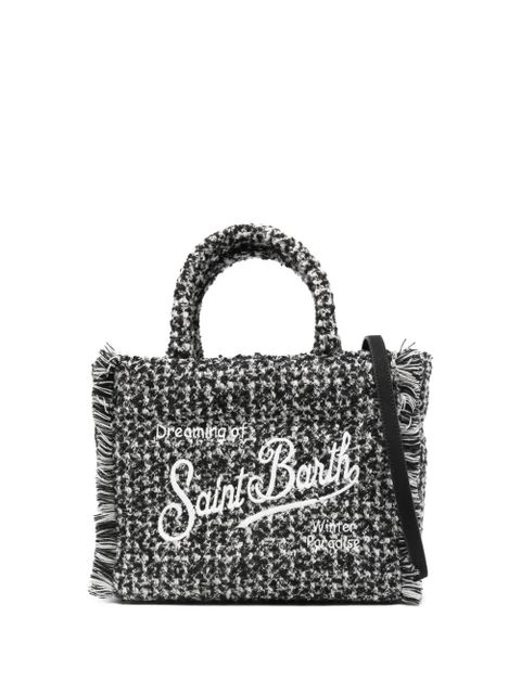 MC2 Saint Barth Colette tweed fringed-detail tote bag - Black - zdjęcie produktu nr 1