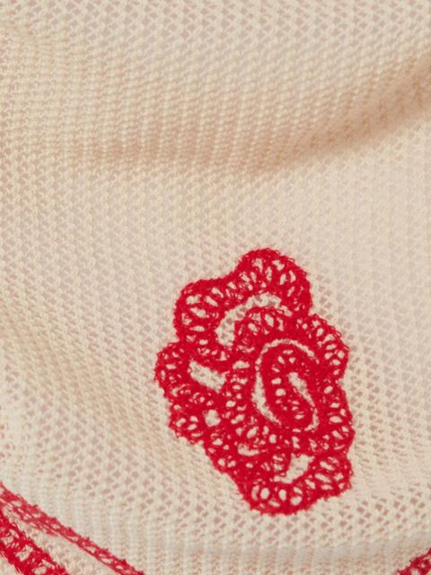 Claudie Pierlot embroidered floral scarf - Neutrals - zdjęcie produktu nr 2